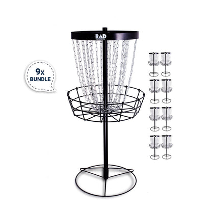 9 RAD Birdie Lite Disc Golf Baskets Bundle