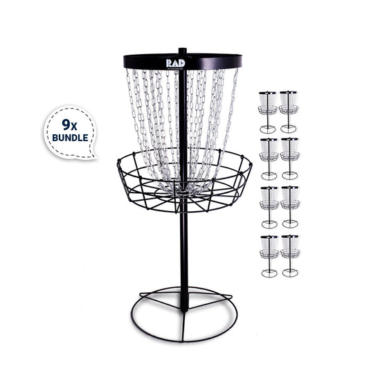 9 RAD Birdie Lite Disc Golf Baskets Bundle