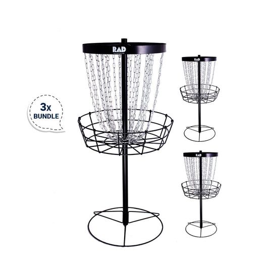 3 RAD Birdie Lite Disc Golf Baskets Bundle